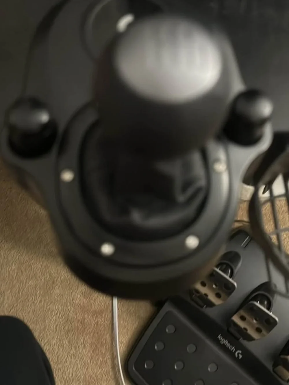 Logitech Black Leather Xbox-Compatible Steering Wheel Controller